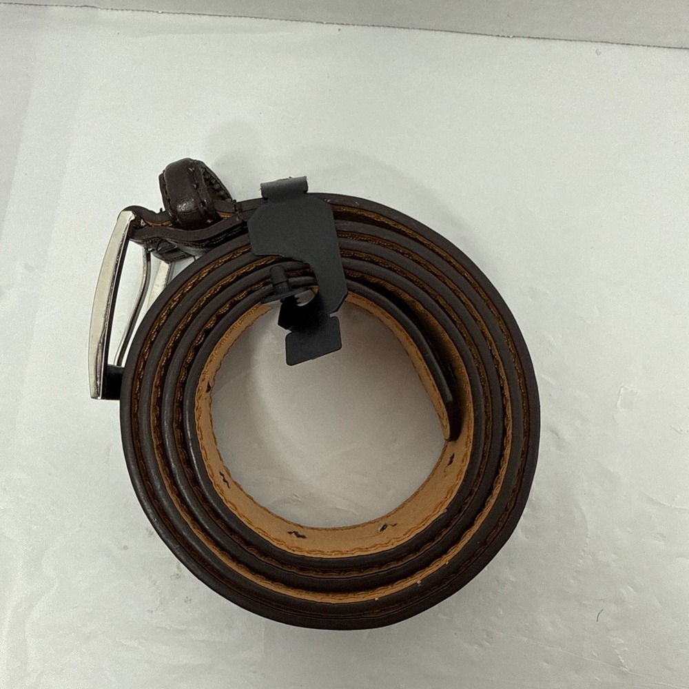 Barbados Genuine leather Men's brown 1 1/4" wide belt in size Large 38-40 - Picture 4 of 12